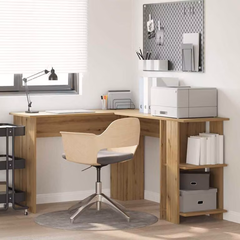 Maison Exclusive - Scrivania angolare in legno composito effetto "Artisan Oak"