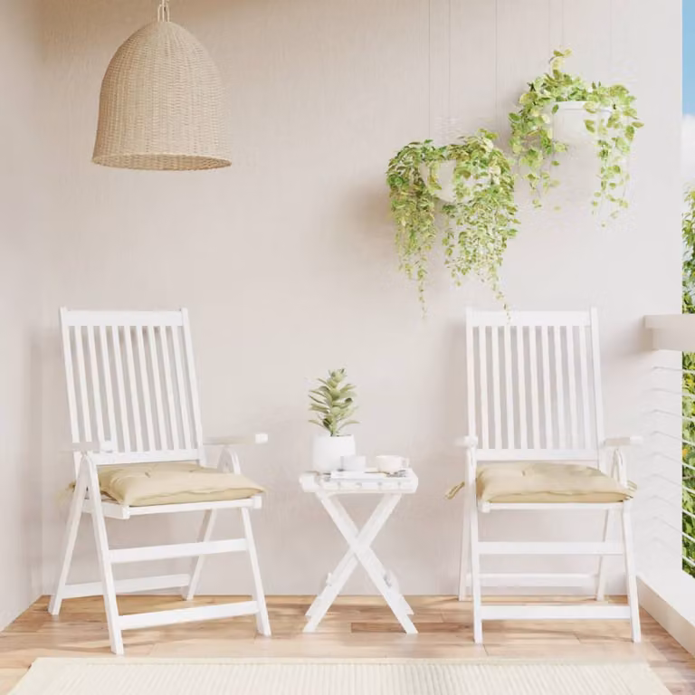 Set di 2 cuscini per pallet vidaXL in tessuto Oxford beige, L/P/H: 50 x 50 x 7 cm