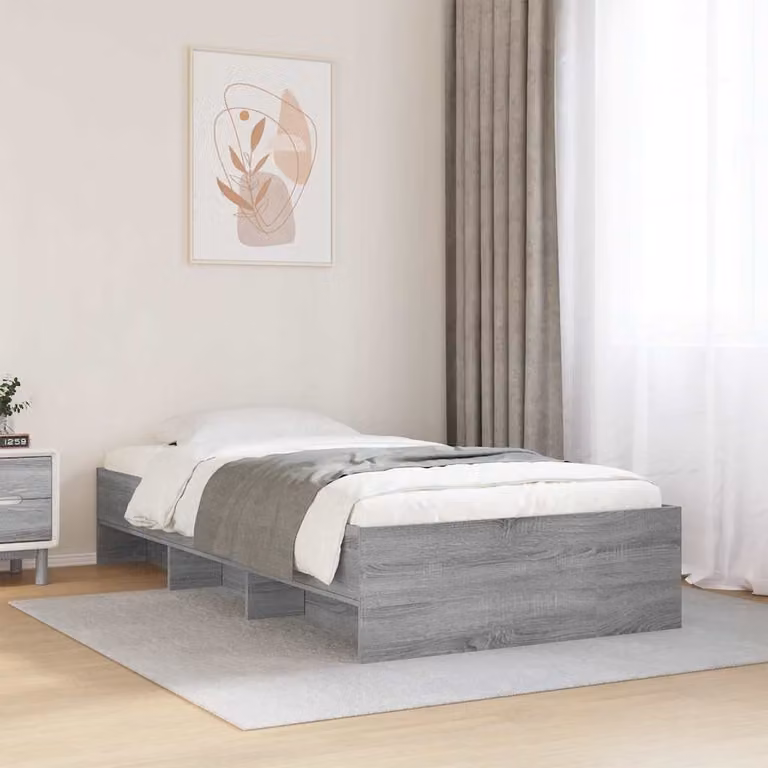 vidaXL Giroletto Grigio in Legno Multistrato con Doghe Rigide L/P: 100 x 200 cm