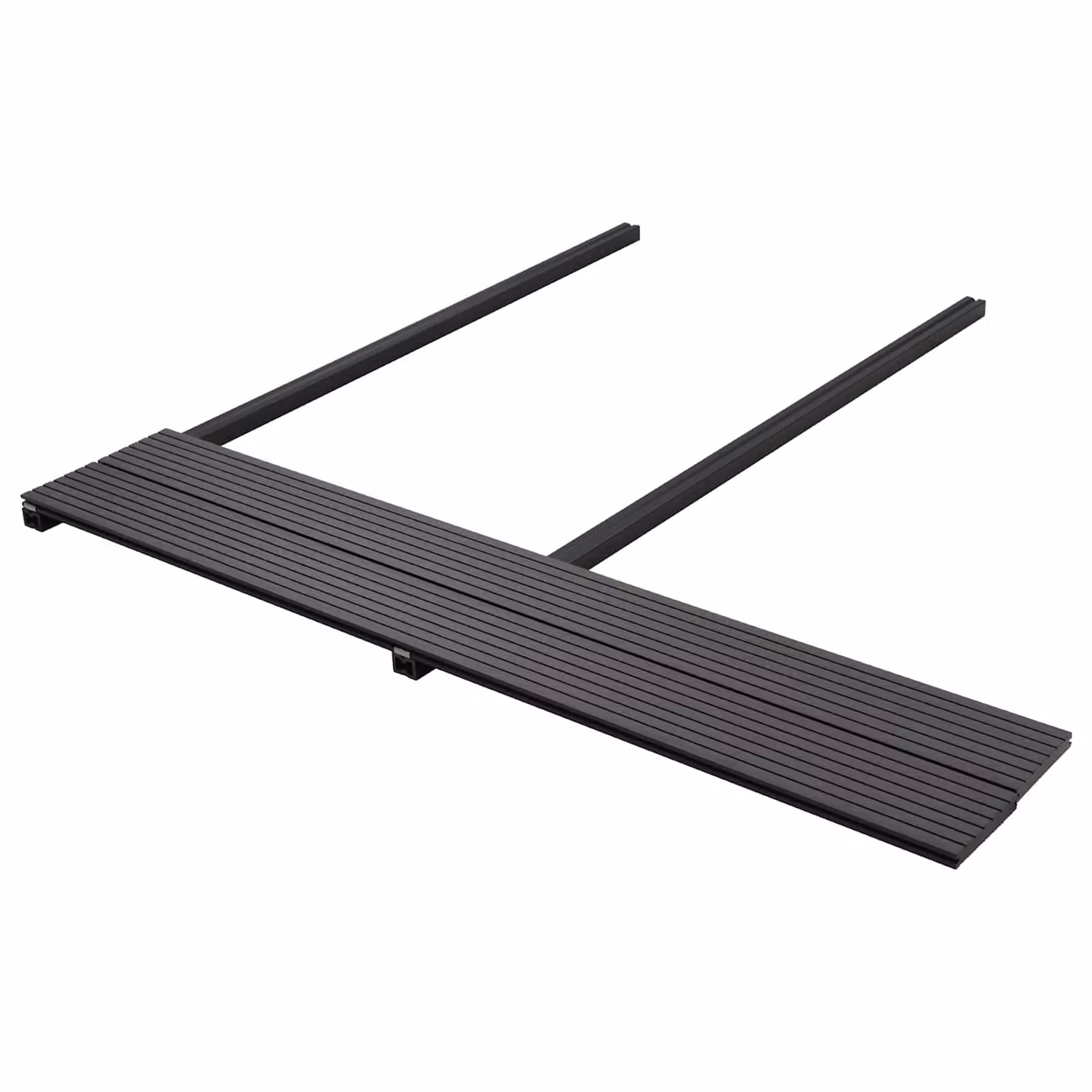 Set di 30 piastrelle per pavimento da deck vidaXL in WPC colore nero antracite