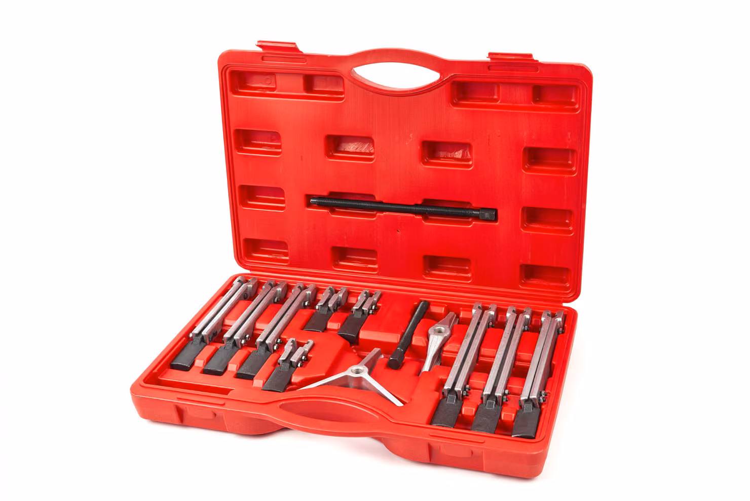 Set di estrattori professionali HBM composto da 13 pezzi con 3 bracci, 100, 200, 250 mm
