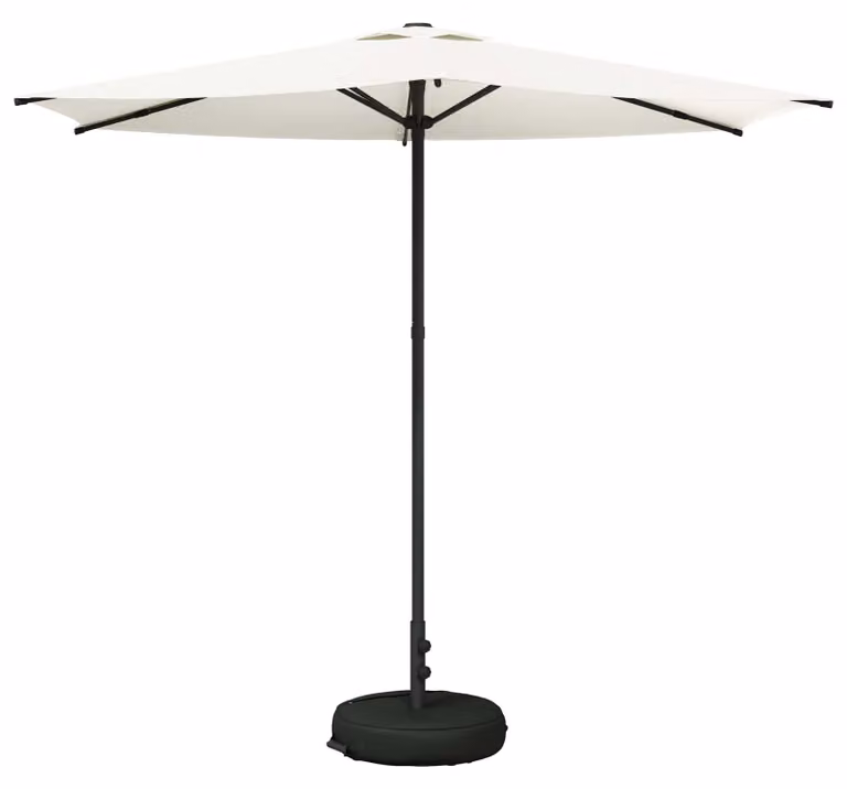 Ombrello da giardino 270 x 270 cm Poliestere Rettangolare Crema
