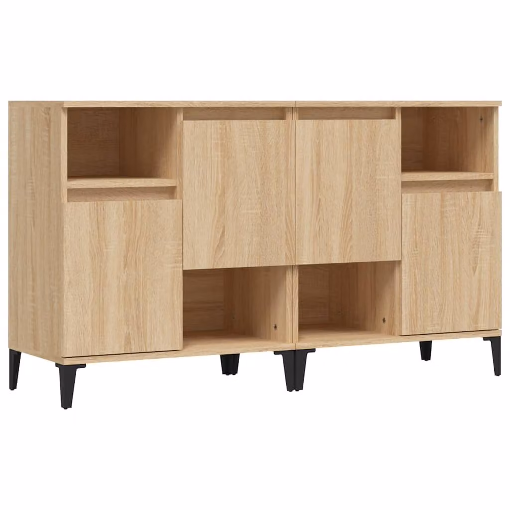 Credenze 2pz Rovere Sonoma 60x35x70 cm in Legno Multistrato