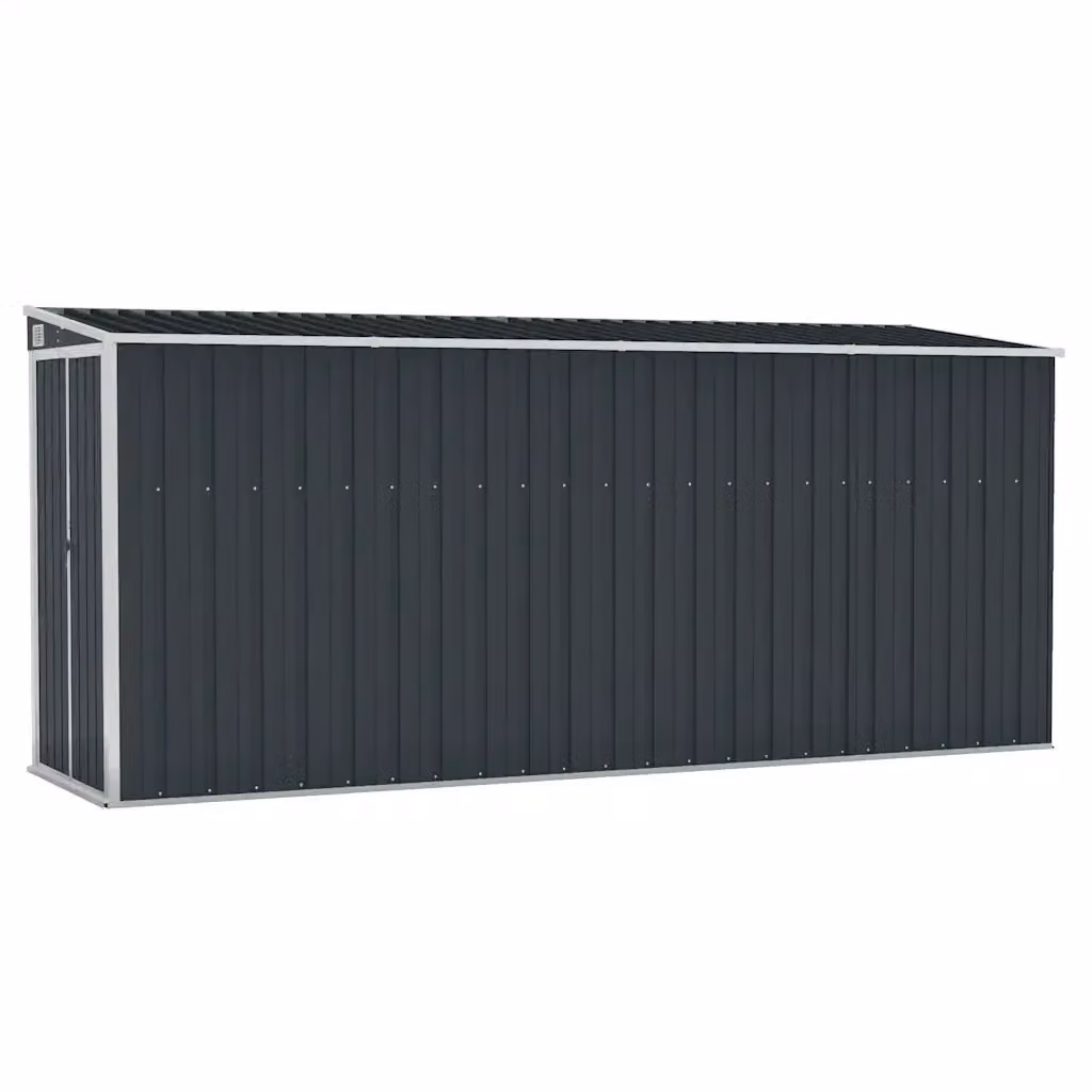 Capanno da giardino a parete Videx in acciaio zincato antracite con doppia porta e serratura L/P/H: 118 x 382 x 178 cm – 2