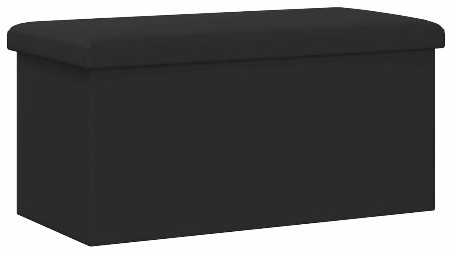 Panca pieghevole portaoggetti, colore nero, capacità 180 kg, volume 80 litri, dimensioni 77 x 38 x 38 cm