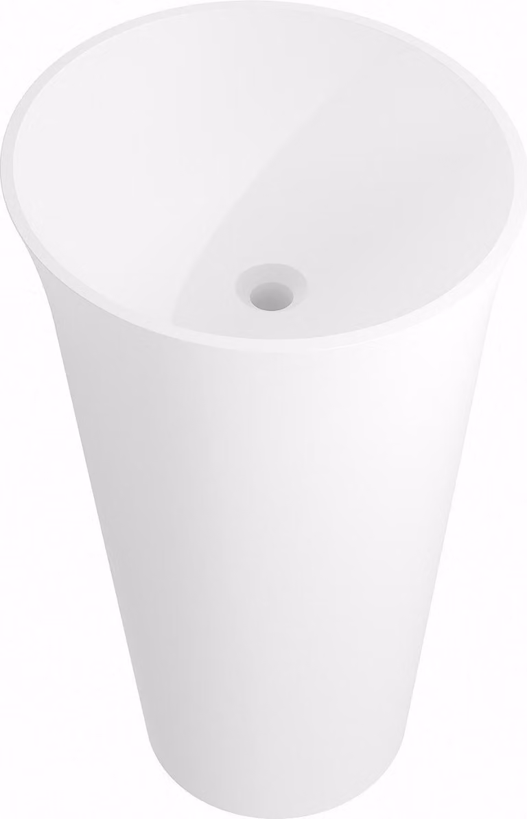 Mexen Nilda lavabo autoportante in conglomerato 52 x 52 cm, bianco opaco - 26555200