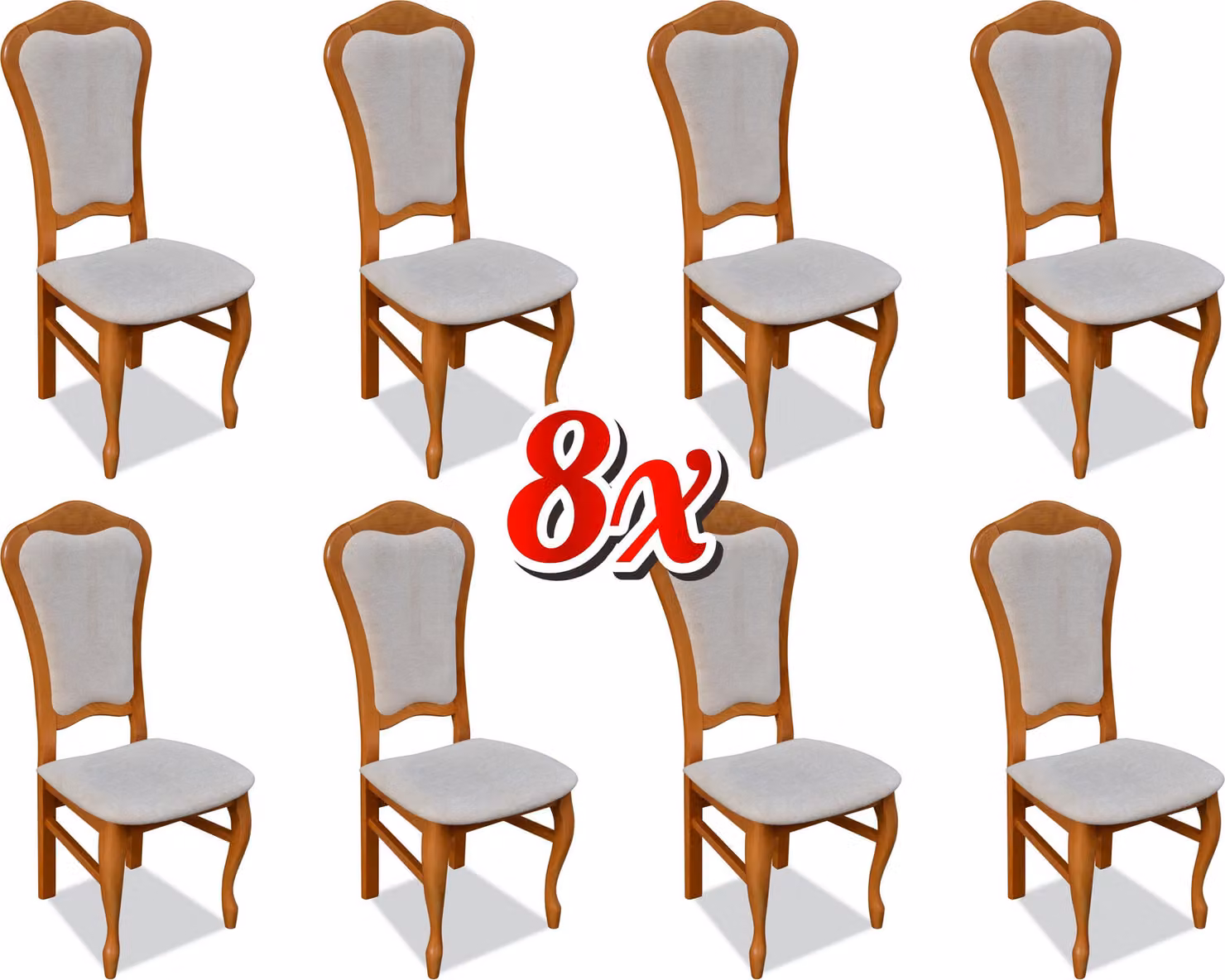Komplette Sitzgruppe Design Esszimmer Stuhl Set Stühle 8x Garnitur Gruppen