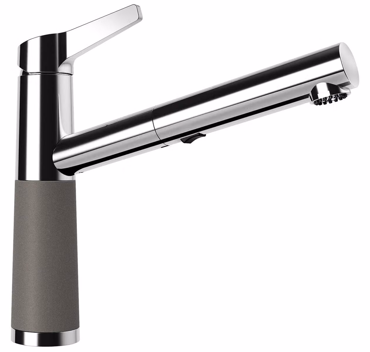 Rubinetto SCHOCK SC-510 in ASPHALT con bocca estraibile / CRISTALITE® Basic Line / rubinetto monocomando