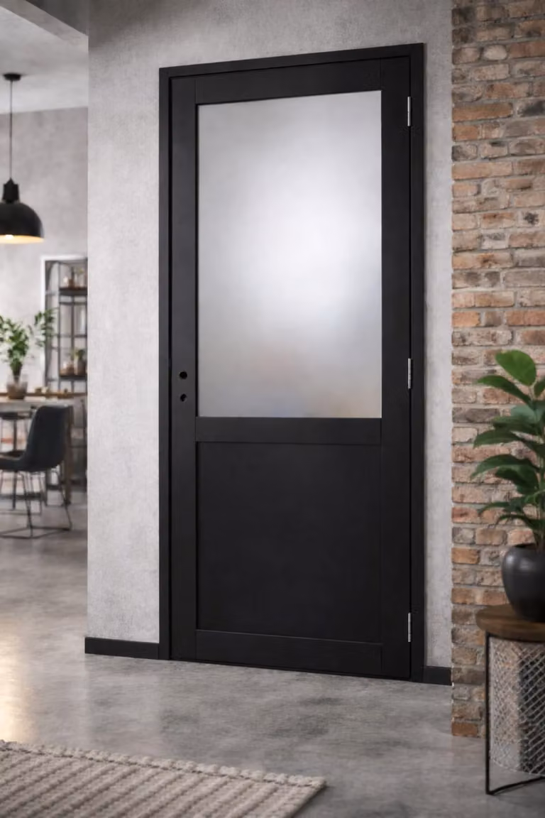 Blocco Porta Athena Nero H204 x L73 cm, lato tabella P. sinistra, GD MENUISERIES