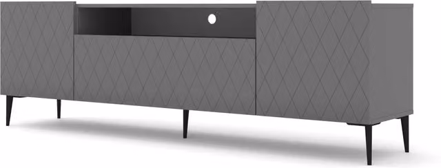 Mobile Diuna RTV2D1K 193 Bim Furniture con gambe in metallo nero opaco grafite per il tuo soggiorno moderno – 1