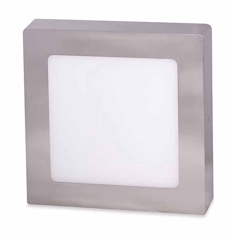 Ecolite Silver pannello LED quadrato 170 x 170 mm 12W Colore della luce: Bianco caldo LED-CSQ-12W/27/CHR