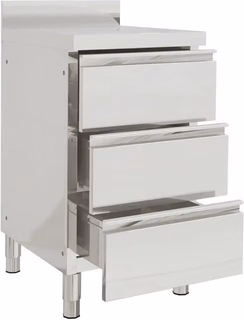 Mobiletto da cucina-Armadio da cucina commerciale con 3 cassetti 50x60x96 cm