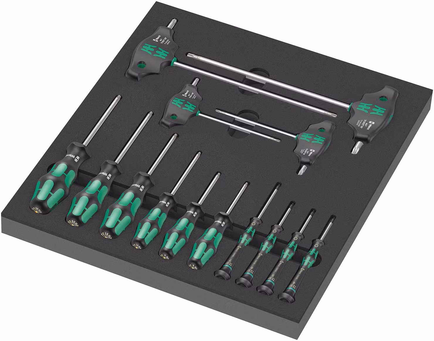 Wera 9712 Schaumstoffeinlage TORX« HF Schraubendreher Set 1
