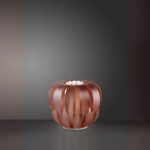Lampada Ricaricabile Da Tavolo Polilux ® Pink Metal 1 Luce Led D29Cm