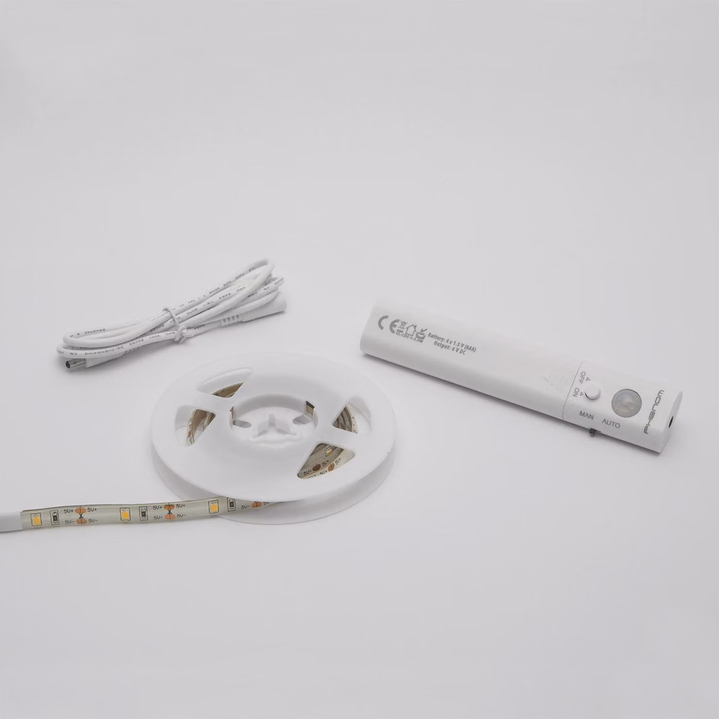 Striscia LED GLOBIZ con sensore di movimento, alimentata a batteria