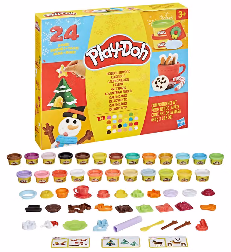 Solidchoice - Calendario dell'Avvento Play-Doh con 24 sorprese