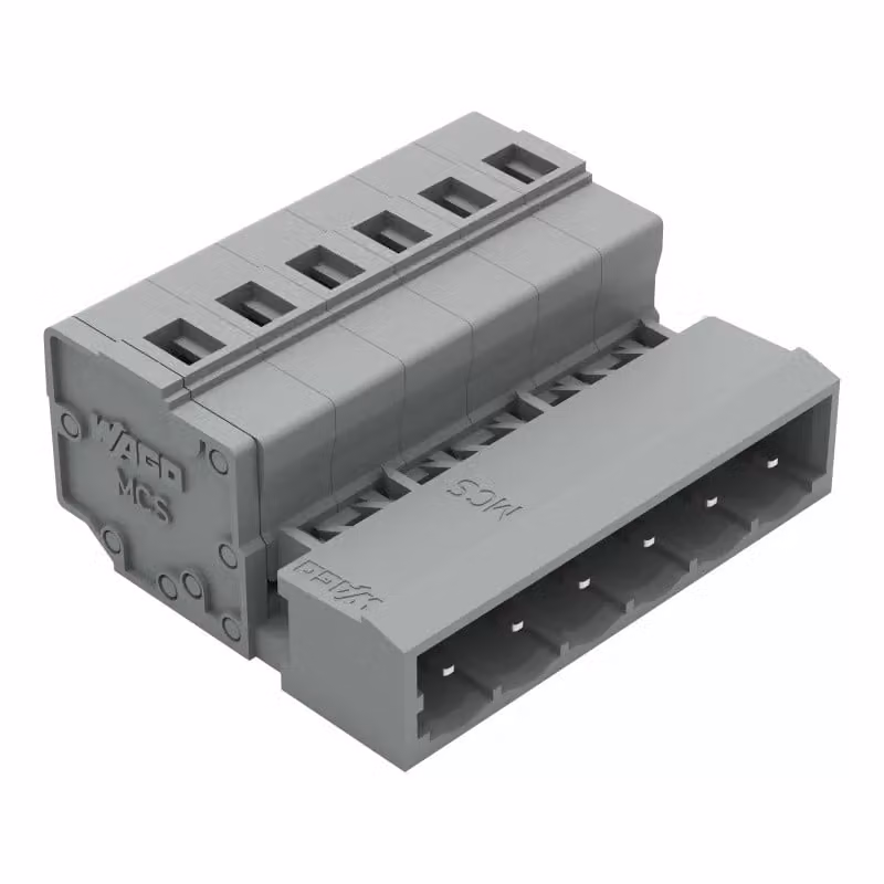 Connettore maschio a 1 polo WAGO; CAGE CLAMP®; 2,5 mm²; grigio 231-606