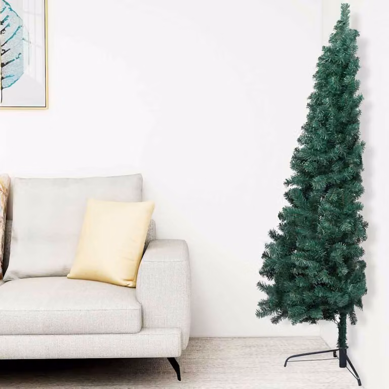Maison Exclusive - Albero di Natale artificiale a mezza altezza con luci e palline verdi, 180 cm