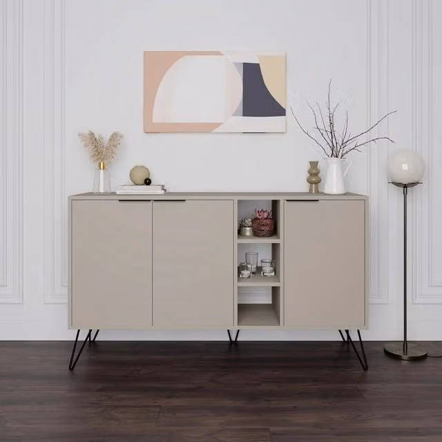 Madia 3 ante Clara 142x35,5x83h colore cashmere