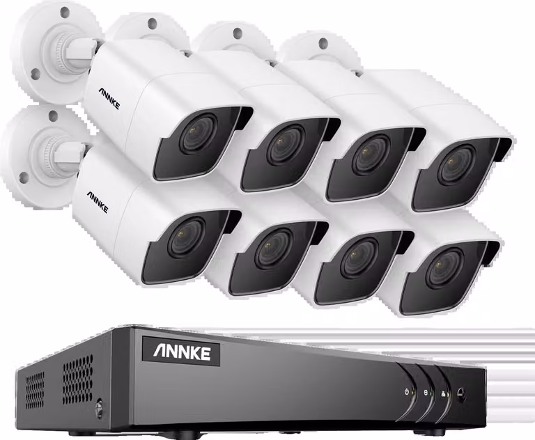 sistema di sicurezza 8CH DVR CCTV, risoluzione 5MP Ultra HD, visione notturna a infrarossi, telecamera CMOS 5MP, 2T