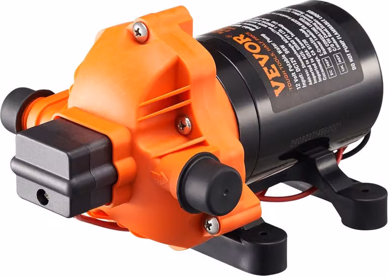 Pompa a membrana da 12 V, 3 GPM, 11,36 L/min, pompa dell'acqua a 3 camere, pressostato