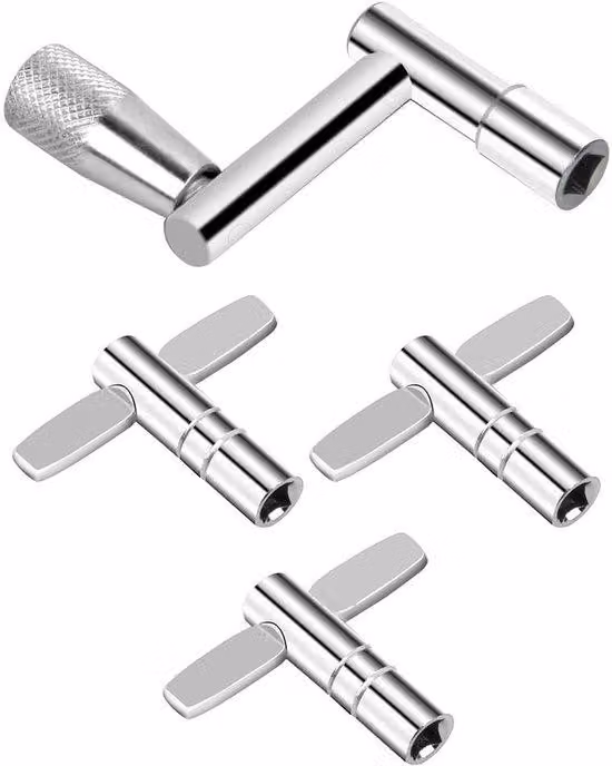 Set di cacciaviti robusti 3-in-1: 3 cacciaviti a forma di T, 1 cacciavite a forma di Z, realizzati in acciaio cromato. Adatti per inserti da 1/4 di pollice. Pratici e resistenti
