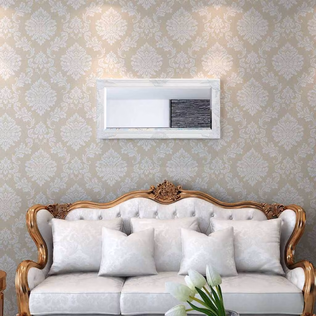 vidaXL Specchio da Parete Stile Barocco 100x50 cm Bianco