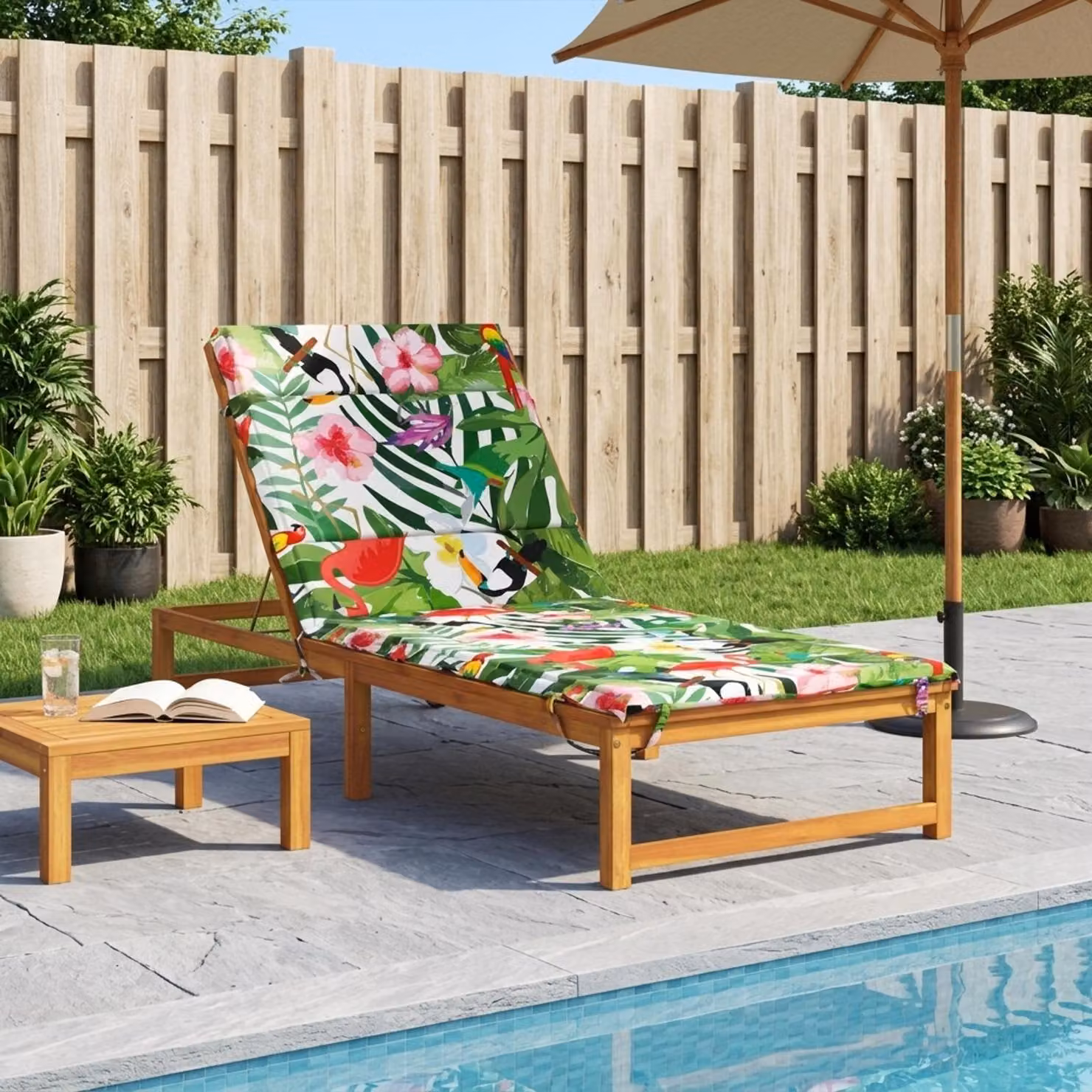 vidaXL Cuscino per Lettino GEMERT Multicolore in Poliestere con Rivestimento Rimovibile e Resistente ai Raggi UV