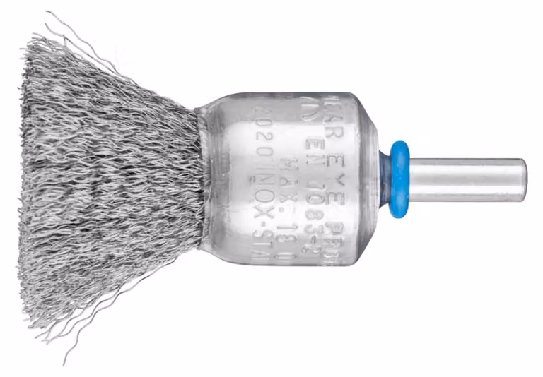 PFERD TOOLS Pennello non annodato PBU Ø20mm gambo-Ø6 mm filo in acciaio inox-Ø0,15