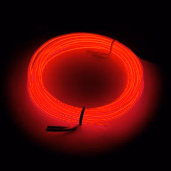Lampada LED a luce rossa incandescente, batteria portatile da 3 metri, prolungabile con cavo, per Halloween, feste, decorazioni fai da te