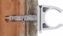 Set di 5 fissatubi con vite Fischer FT 16 K da 6 mm, Grigio RAL 7035