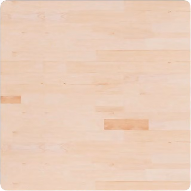 Piano Tavolo Quadrato in Rovere Massello Non Trattato vidaXL L/P/H: 90 x 90 x 4 cm