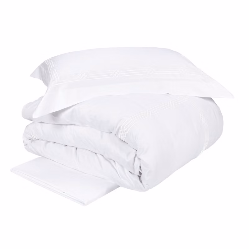 SERBELLONI Completo copripiumino - Taglia: 2 piazze,Colore: SERBELLONI - BIANCO/BIANCO