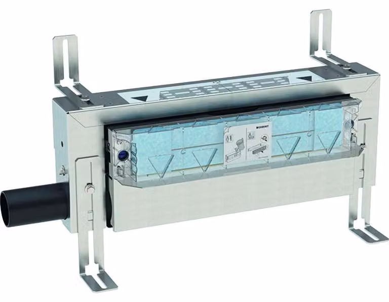 Combifix con telaio per doccia, soffione da parete, sifone, altezza 20 cm, modello D40