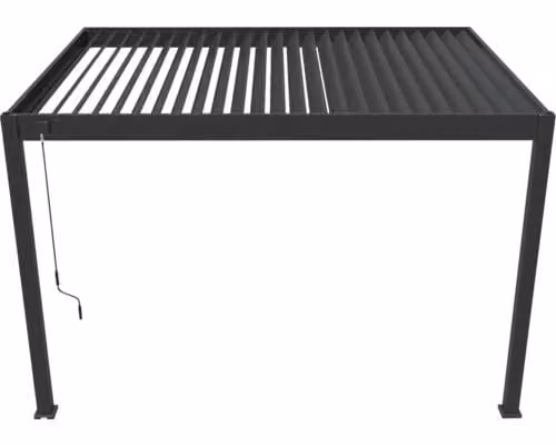 Pergola bioclimatica Rojaplast Intro Plus 400x300x255 cm a parete antracite
