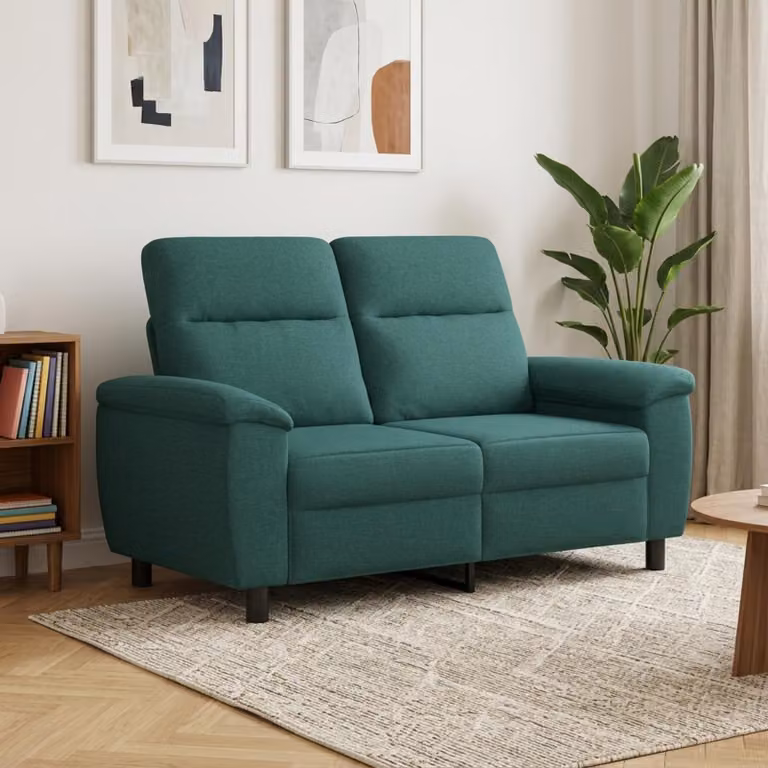 Divano moderno vidaXL in tessuto verde e nero per soggiorno L: 158 cm, P: 90 cm, H: 95 cm