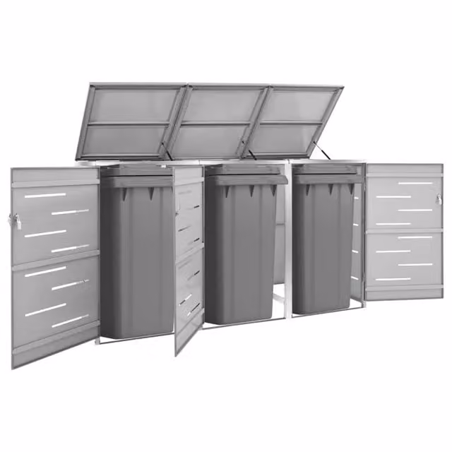 Copribidone per Spazzatura Singolo 69x77,5x115cm Acciaio Inox 149560