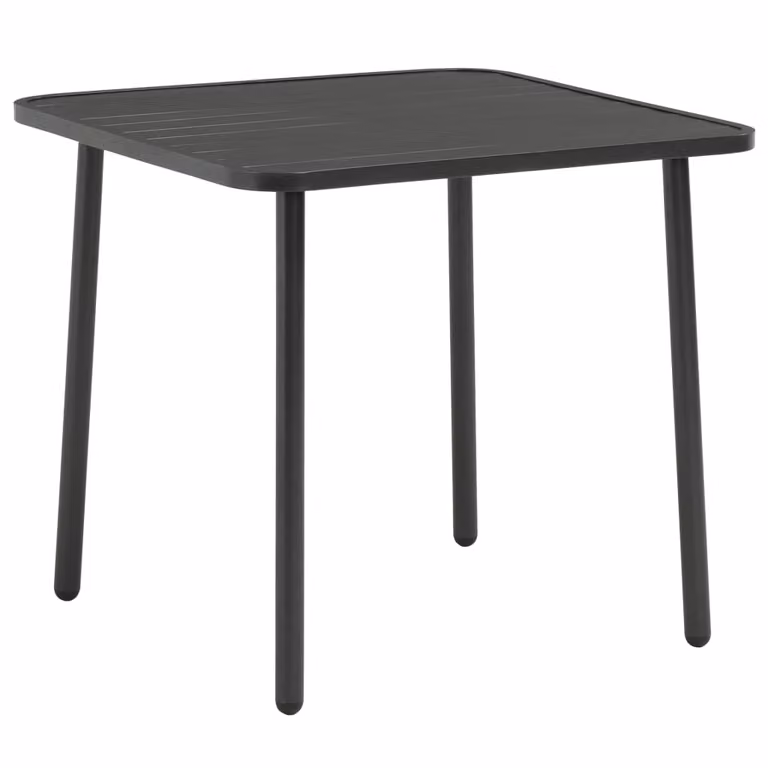 vidaXL Set da pranzo da giardino 5 pezzi in acciaio grigio scuro