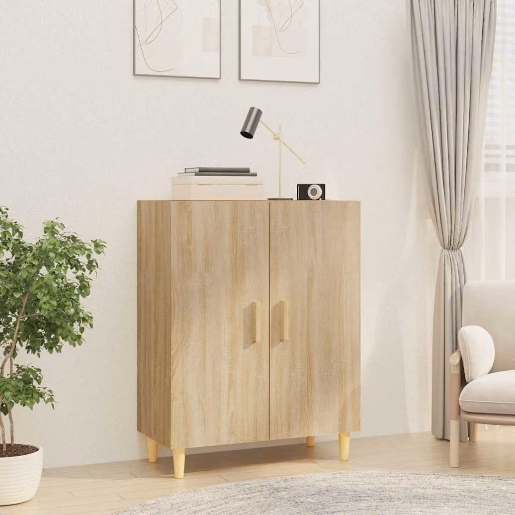 Credenza vidaXL in Rovere Sonoma e Legno Multistrato, L 70 cm x P 34 cm x H 90 cm