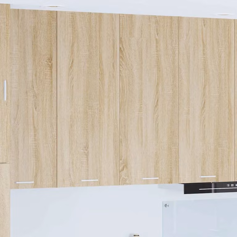 Armadio pensile da cucina vidaXL in rovere marrone con ante a battente e ripiani interni L: 80 cm, P: 31 cm, H: 100 cm