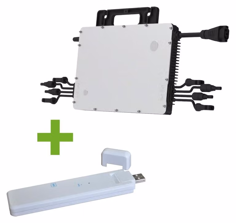 Oggi, microinverter HMS-1800-4T monofase di Hoymiles, completo di DTU-Lite-S