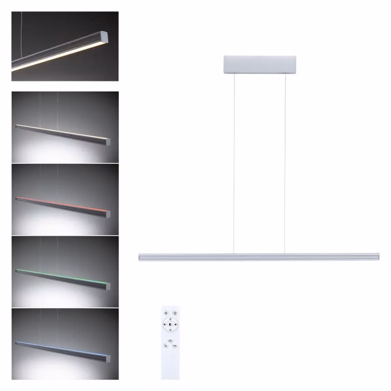 Paulmann Lampada a sospensione LED Lesko con RGBW e Tunable White argento opaco