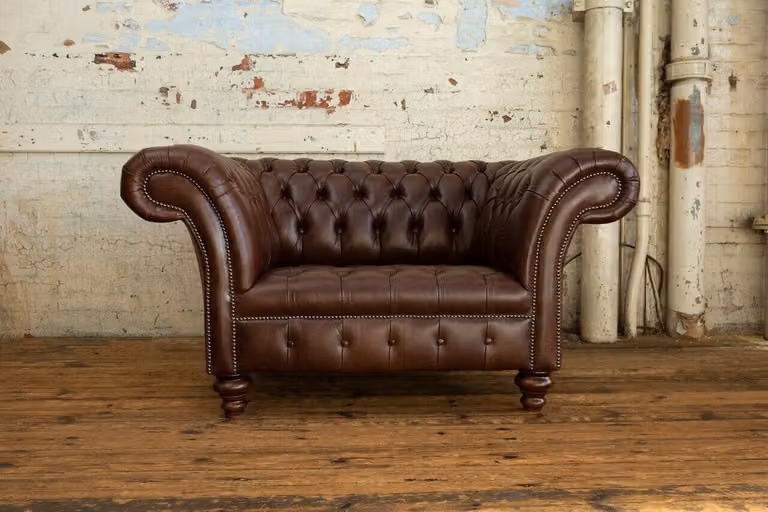Design Chesterfield Couch Sessel 1.5 Sitzer Polster Sofas Lounge Club