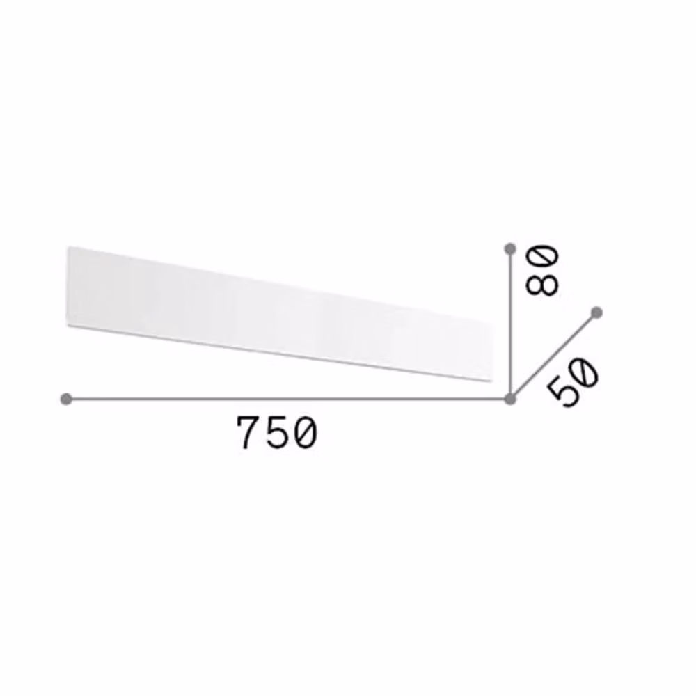 Applique Moderna Zig Zag IDEAL LUX in Metallo Nero con LED da 30W e Luce Calda 3000K – 2