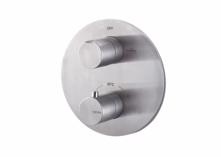 Miscelatore doccia termostatico incasso acciaio inox Vema WELLNESS STEEL V08115 - Satinato