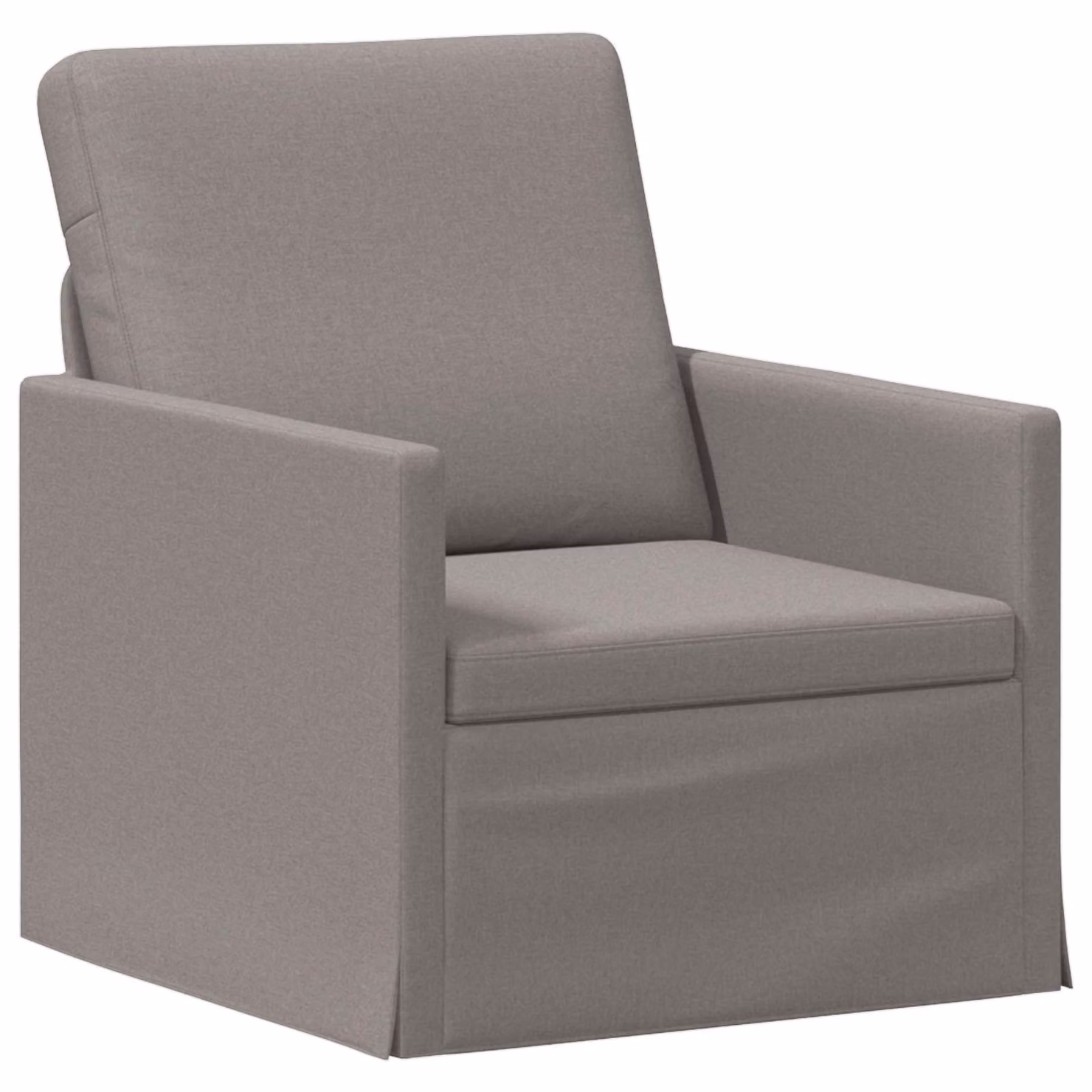 Divano Singolo Moderno vidaXL in Tessuto con Braccioli, Colore Grigio Tortora, L 70 x P 81 x H 82 cm