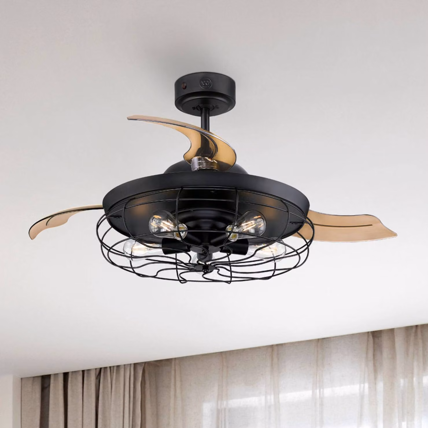 Westinghouse Dunlin ventilatore soffitto con luce Dunlin, dimmerabile, Soggiorno / Sala da pranzo, Plastica