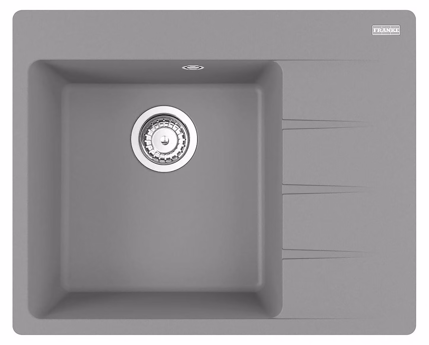 Lavello FRANKE CNG 611-62 STEING GREY Vasca a sinistra con comando eccentrico / Dimensioni del foro 600 x 480 mm R15 / Lavello in granito