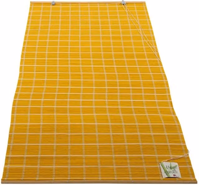 Set di 6 Tende Bambu'150x260 Gialla Naturale