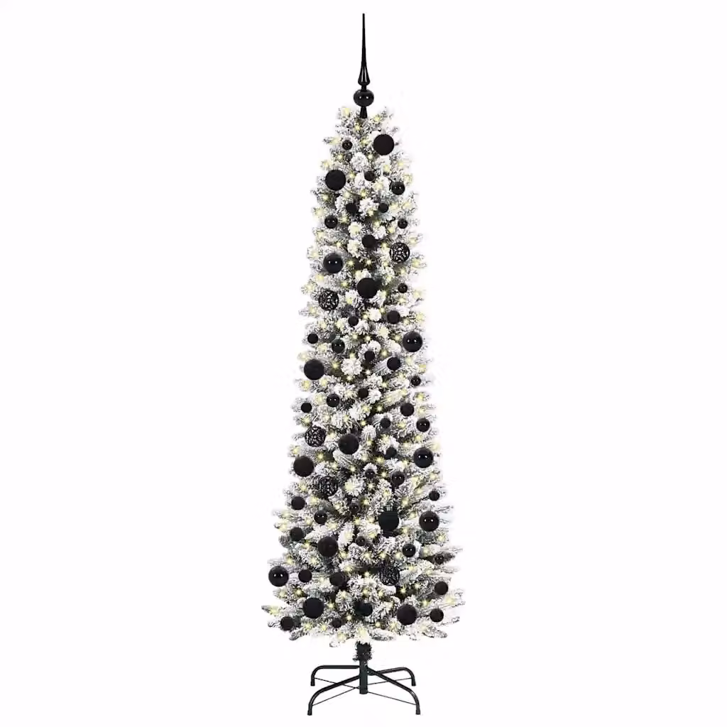 Albero di Natale artificiale bianco vidaXL con 300 LED luce bianca calda, Altezza: 180 cm – 2